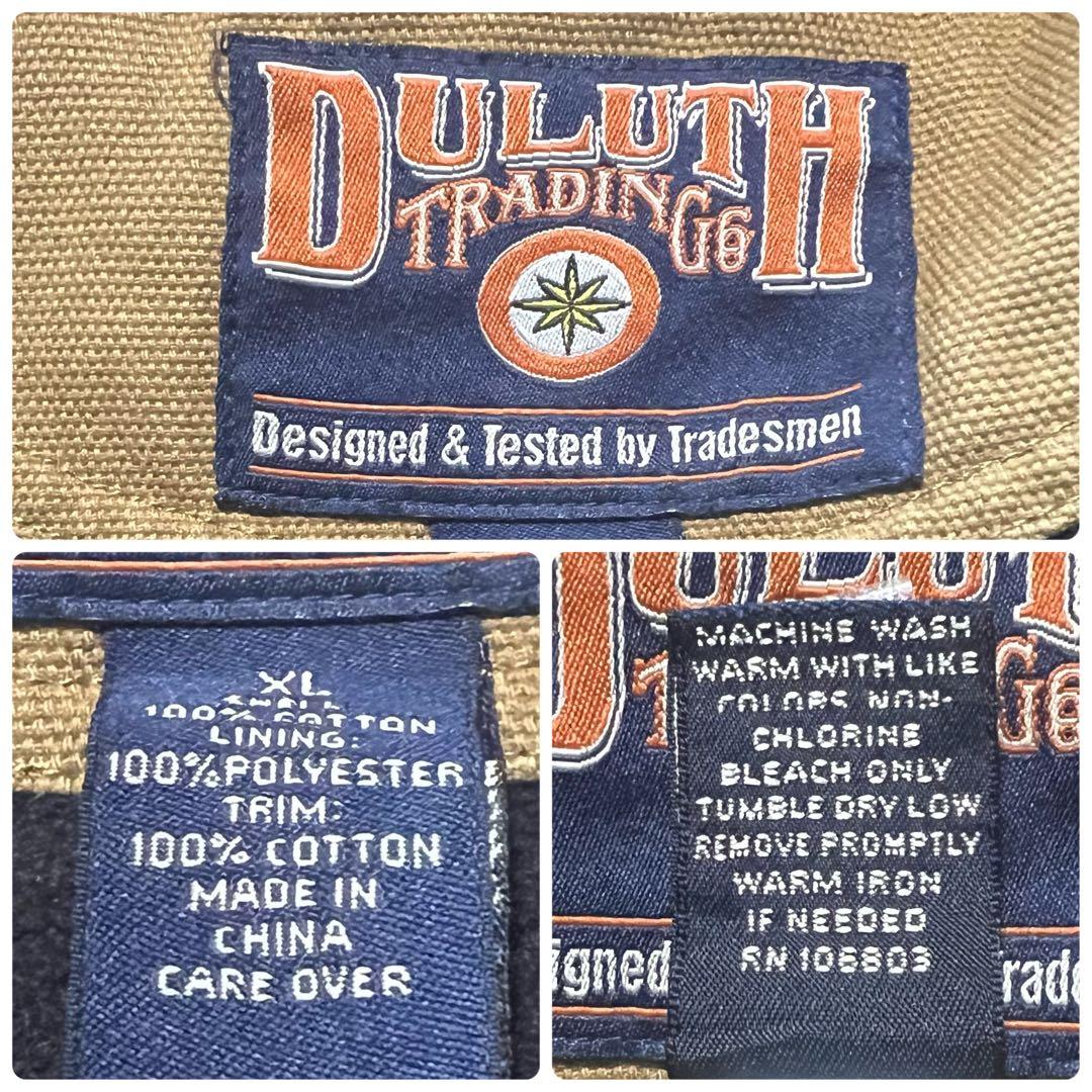 DULUTH TRADINGダックワークジャケットコーデュロイ襟XLブラウンXL