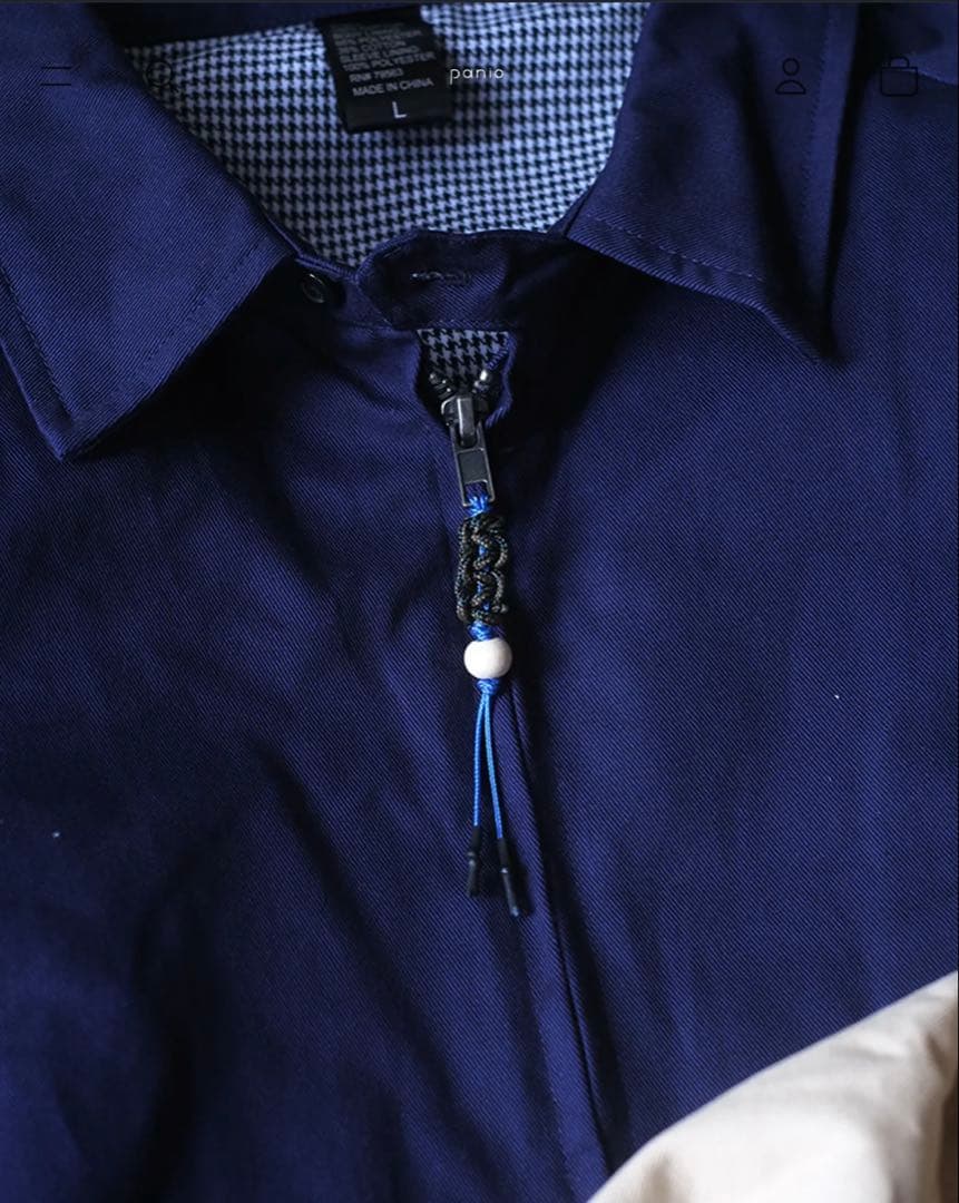 【新品】panio cotton drizzler jacket ネイビー
