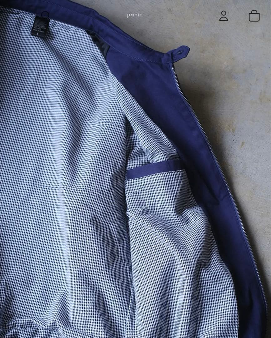 【新品】panio cotton drizzler jacket ネイビー