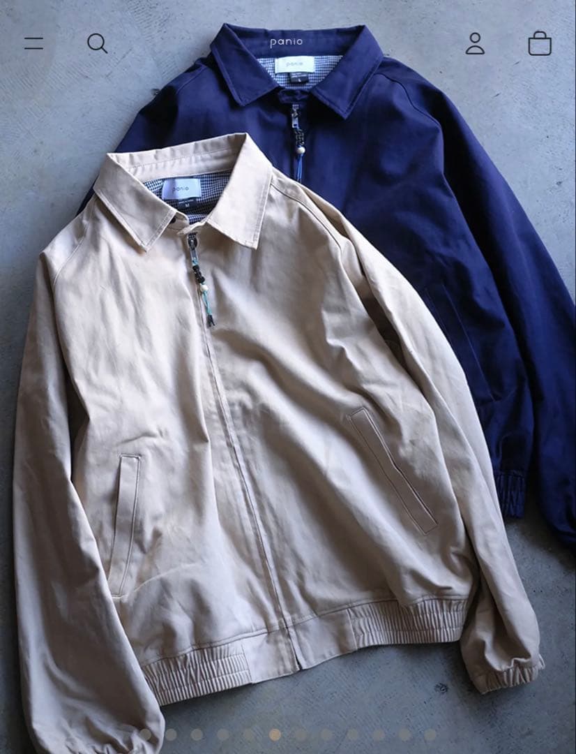 【新品】panio cotton drizzler jacket ネイビー