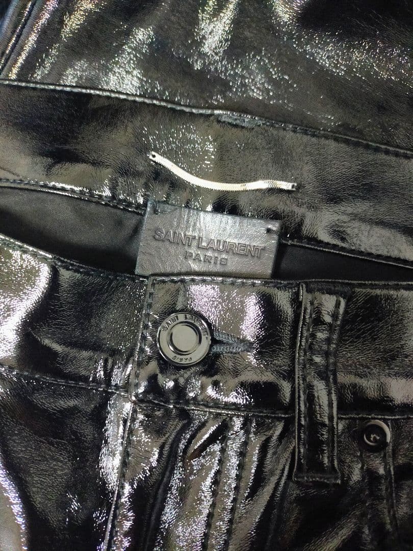 【極美品】SAINT LAURENT PARIS 22AW エナメルパンツ 27