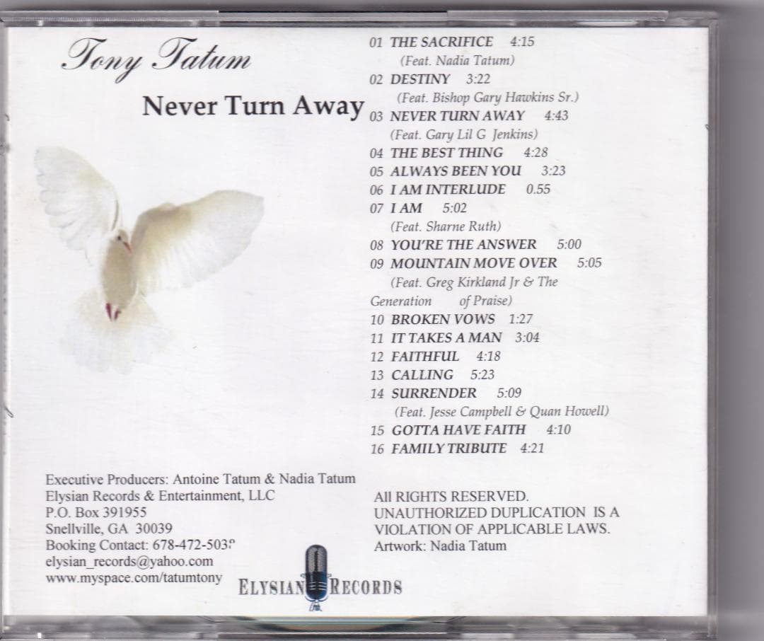 洋楽 tony tatum / Never Turn Away