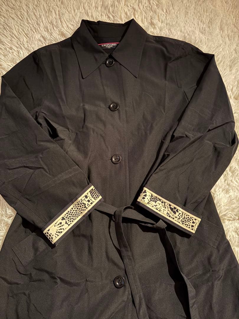 【セール中✨】 LEONARD FASHION トレンチコート　ブラック　9R