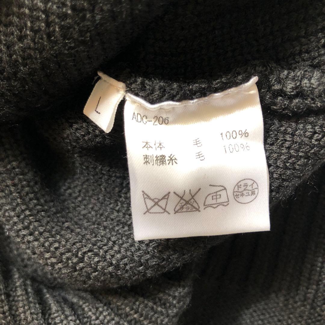 ディノス　ブラックタートルネックひざ丈ワンピース