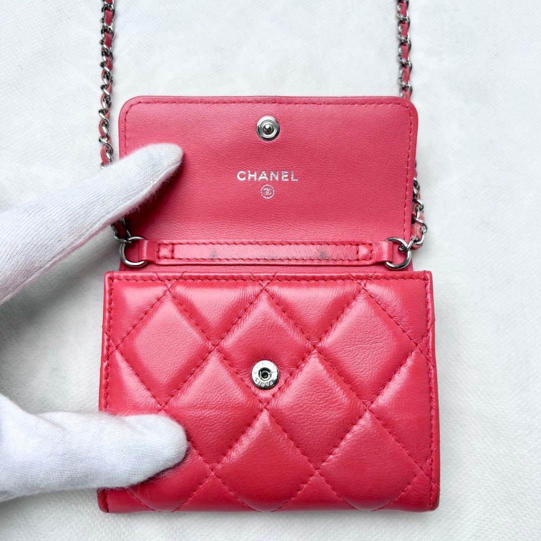 CHANEL チェーンウォレット ラムスキン マトラッセ ココマーク 27番台