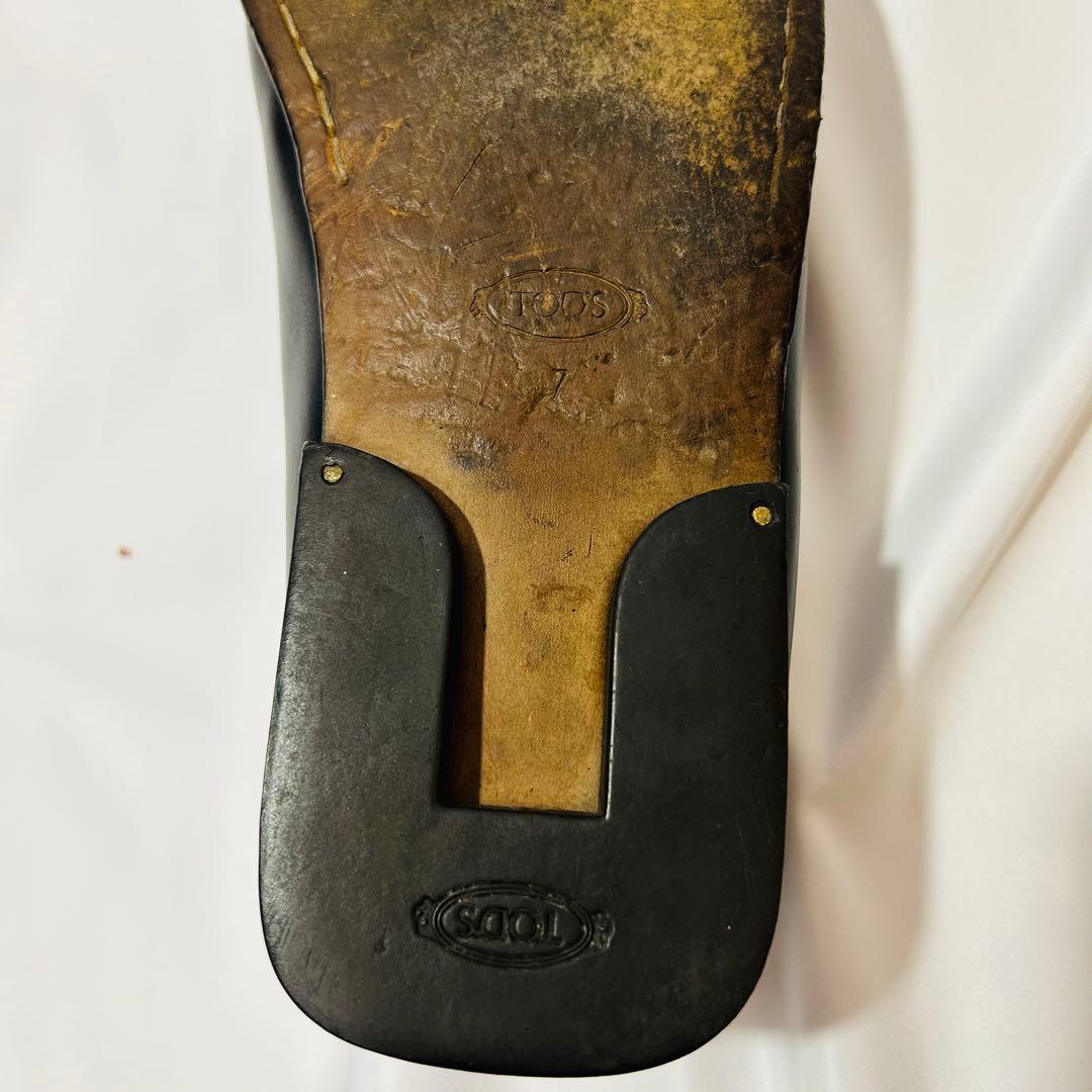 【美品】TOD'S トッズ 26 ヴァンプローファー レザー 黒