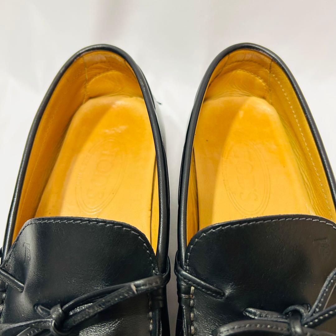 【美品】TOD'S トッズ 26 ヴァンプローファー レザー 黒