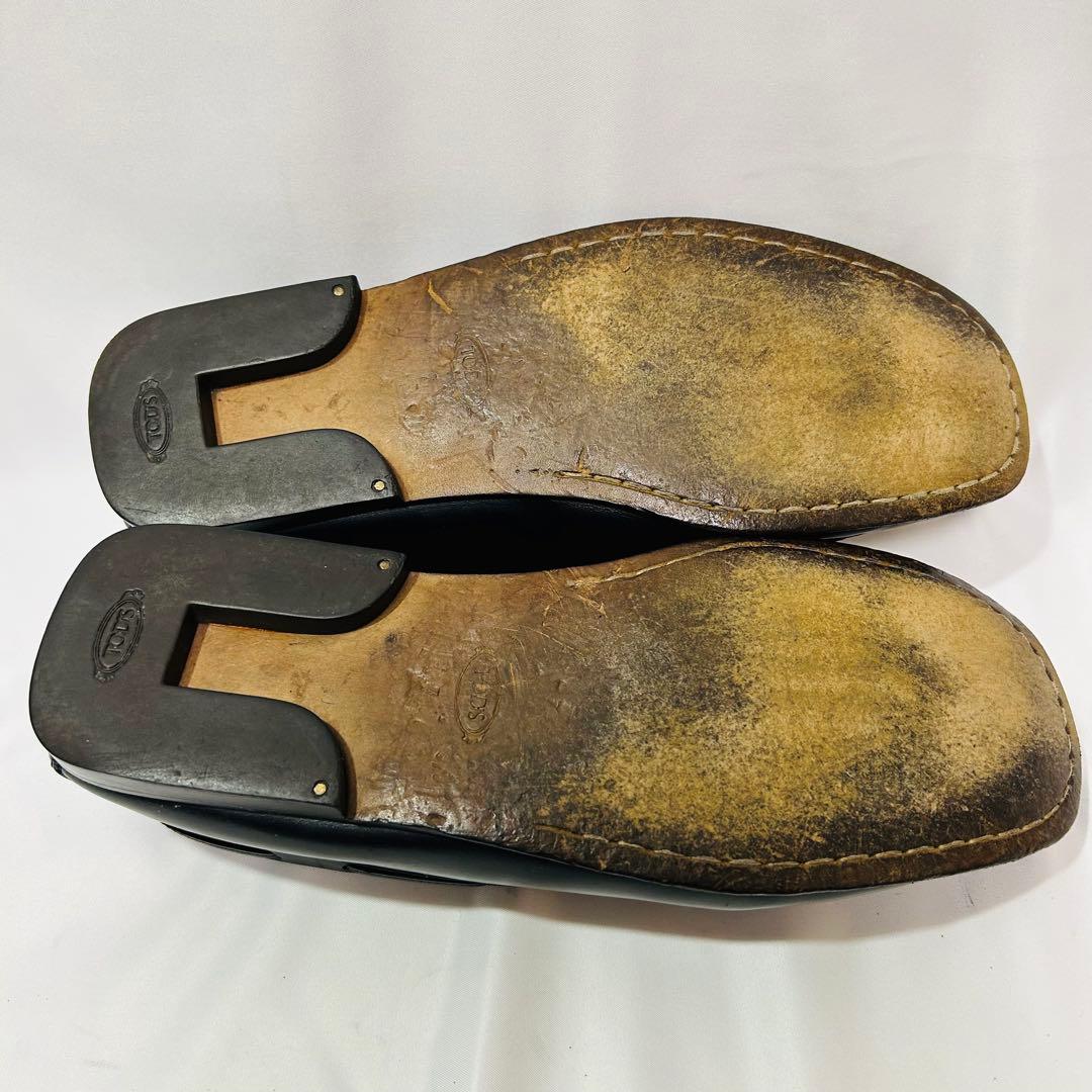 【美品】TOD'S トッズ 26 ヴァンプローファー レザー 黒