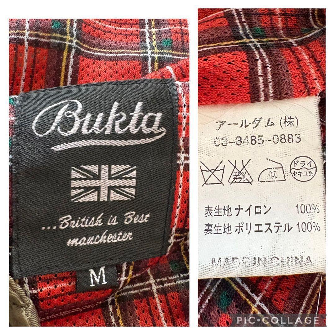 【Bukta】バクタ フード付ミリタリーコート モッズコート チェック ドロスト