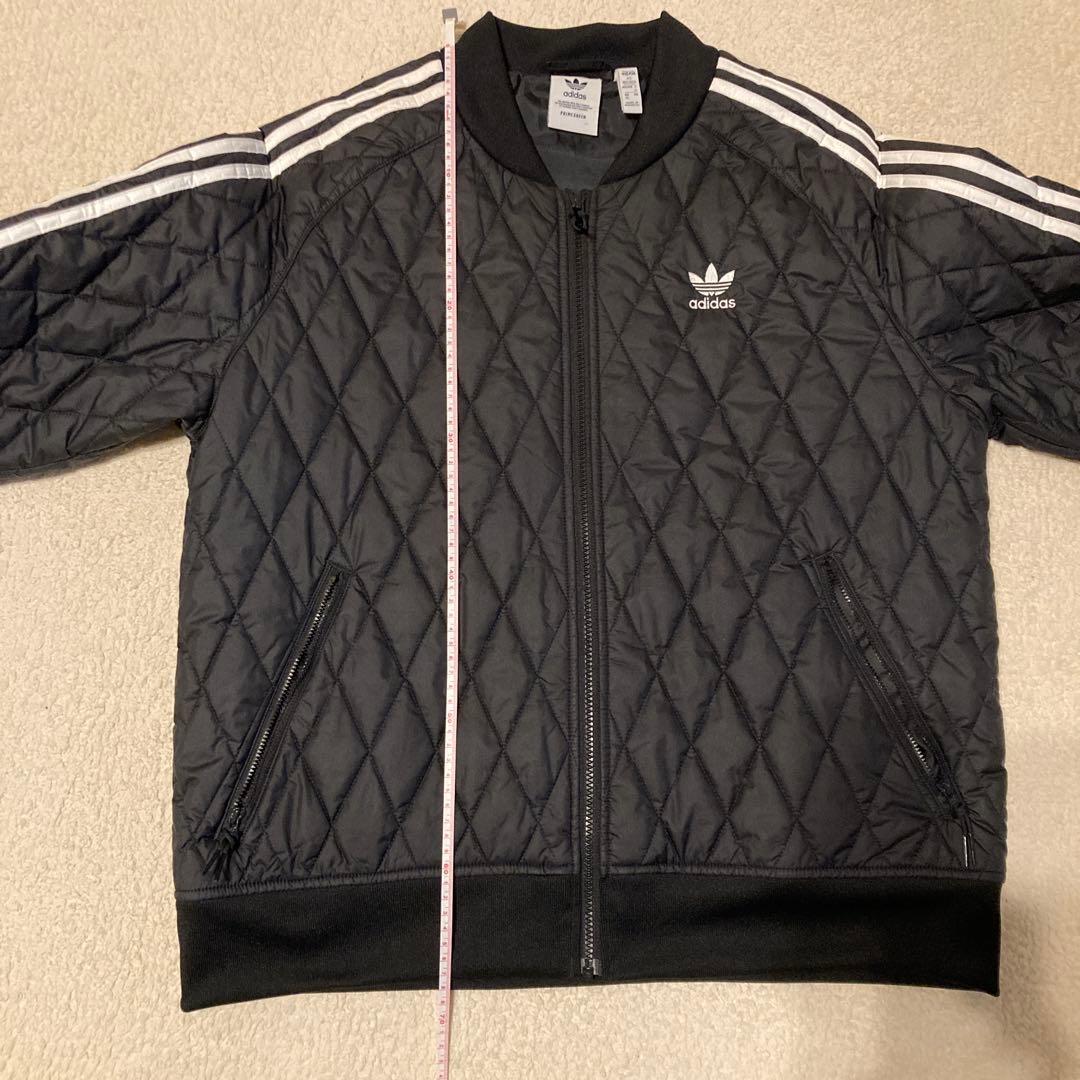 【デコピン】adidas キルティングジャケット XL ブラック