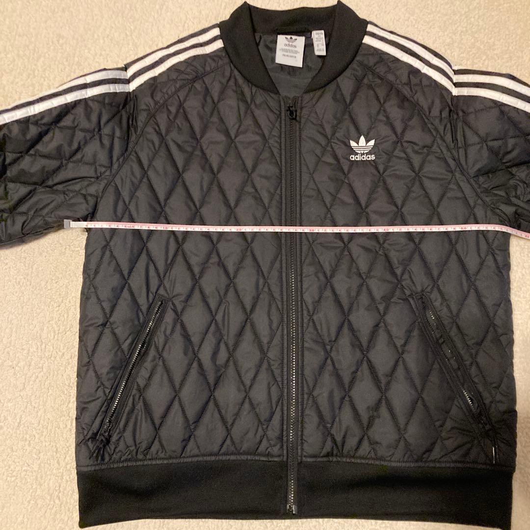 【デコピン】adidas キルティングジャケット XL ブラック