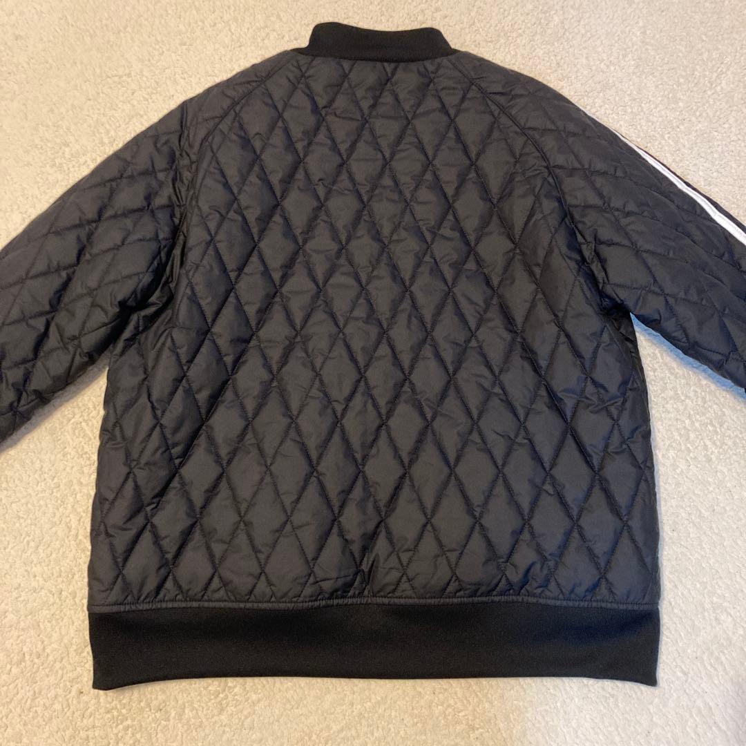 【デコピン】adidas キルティングジャケット XL ブラック