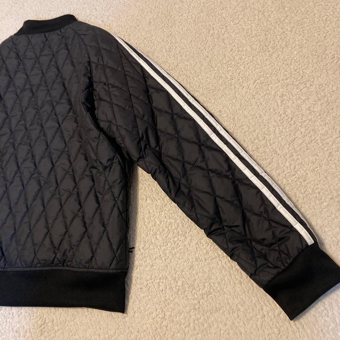 【デコピン】adidas キルティングジャケット XL ブラック
