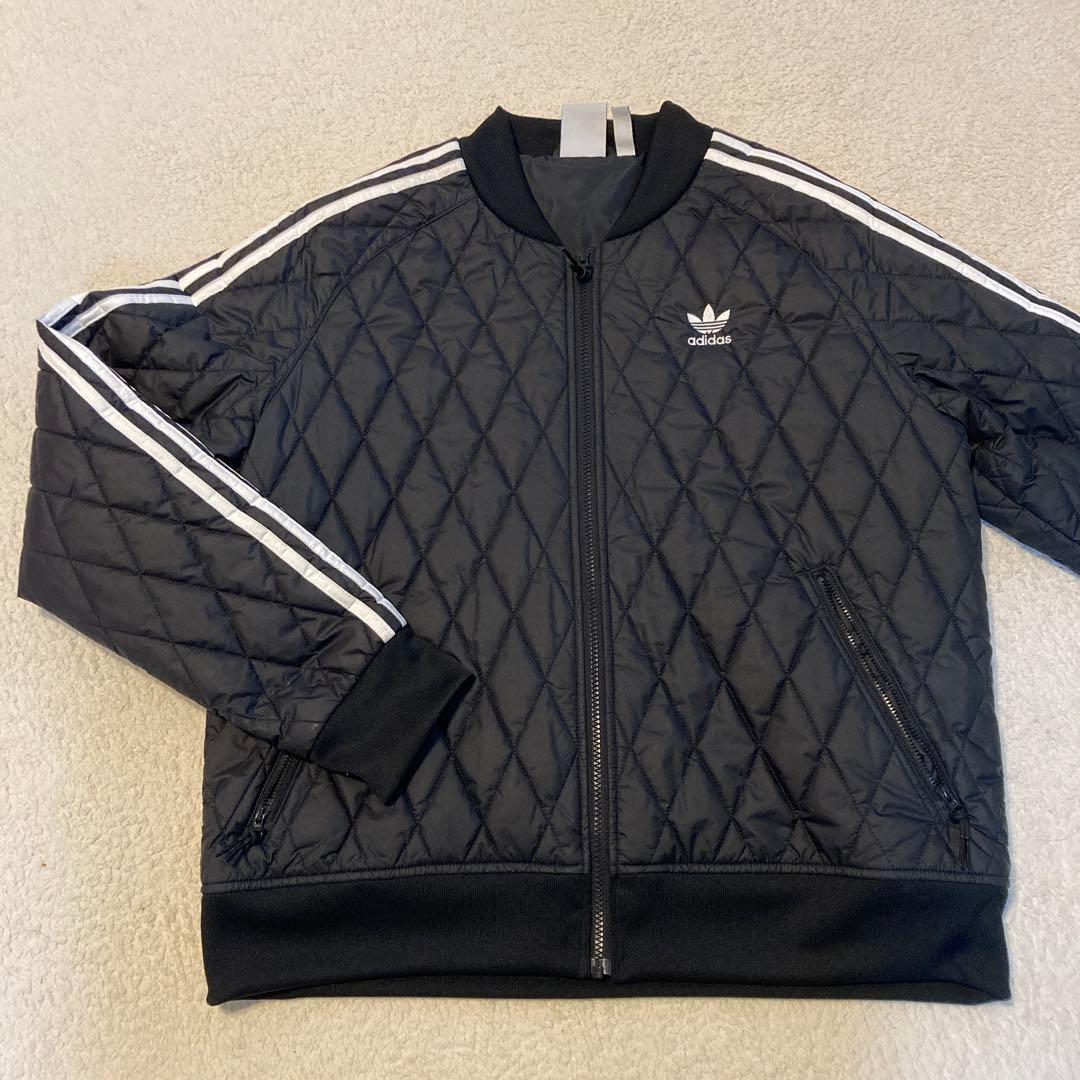 【デコピン】adidas キルティングジャケット XL ブラック