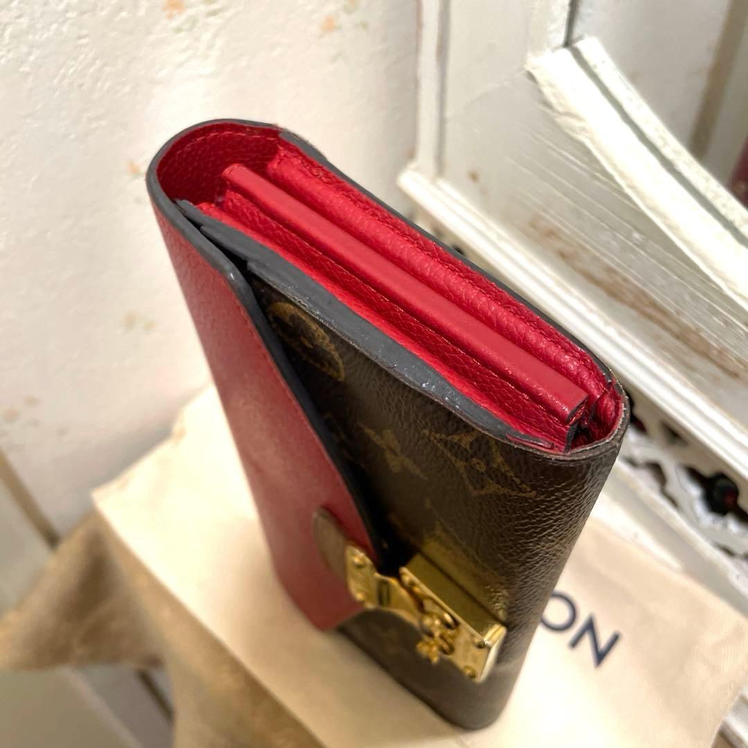 正規品LOUIS VUITTON ポルトフォイユ　パラス　財布　赤　深いレッド