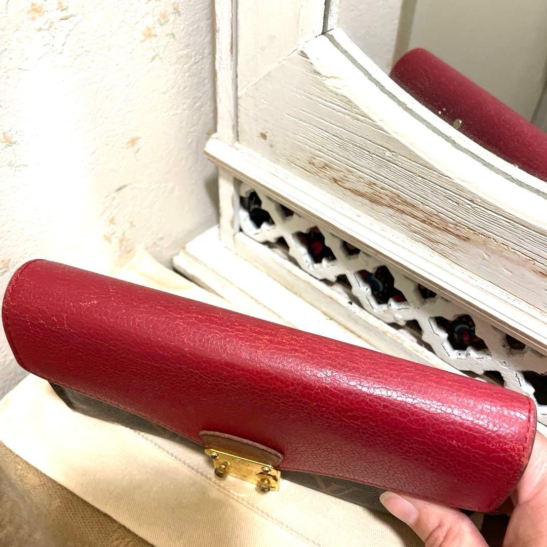 正規品LOUIS VUITTON ポルトフォイユ　パラス　財布　赤　深いレッド