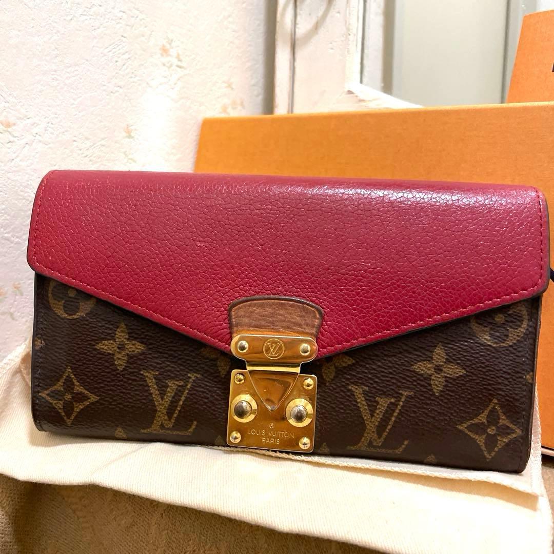 正規品LOUIS VUITTON ポルトフォイユ　パラス　財布　赤　深いレッド
