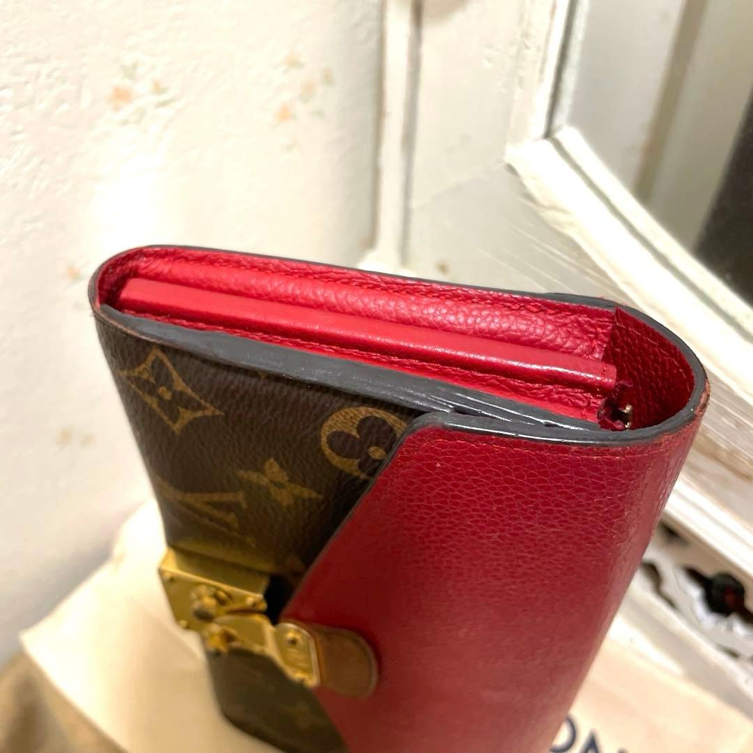 正規品LOUIS VUITTON ポルトフォイユ　パラス　財布　赤　深いレッド