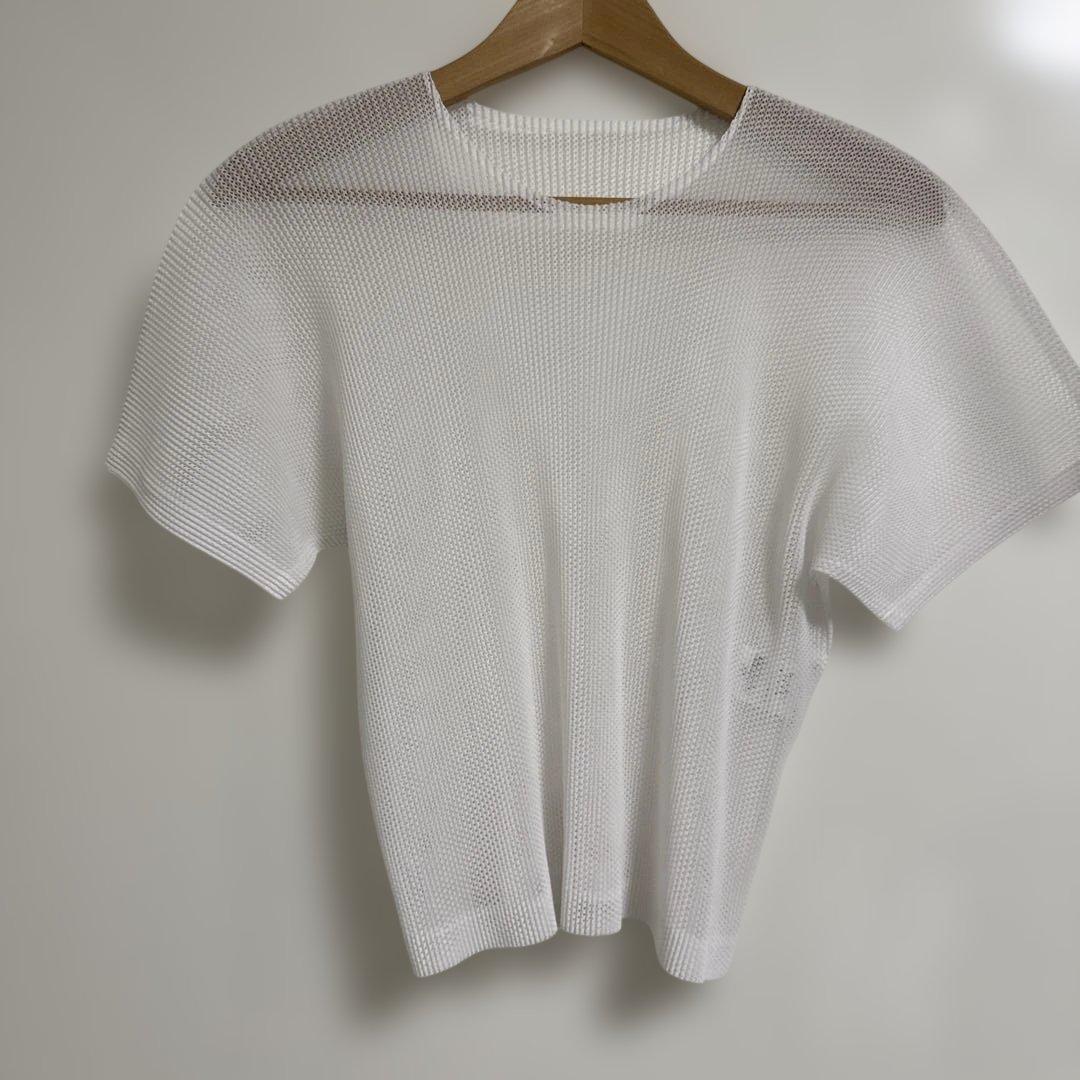 PLEATS PLEASE 半袖カットソー サイズ3 メッシュトップス
