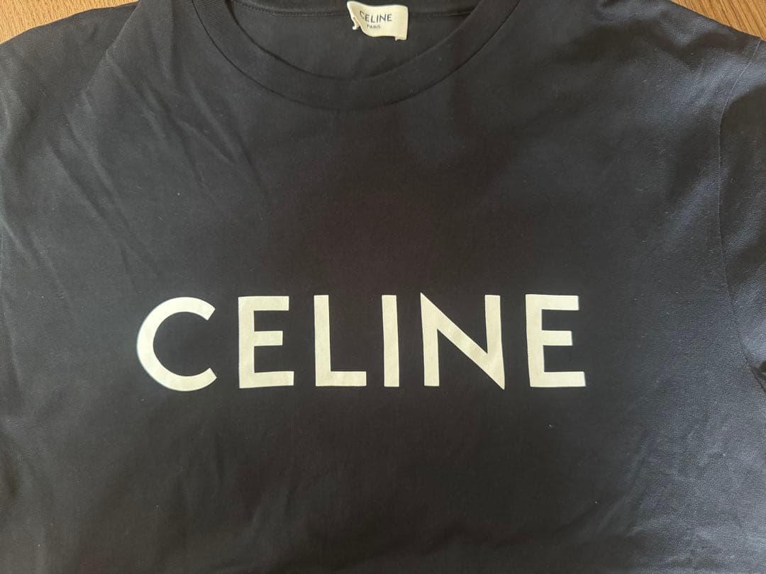CELINE Tシャツ　ロゴ　ブラック　セリーヌ