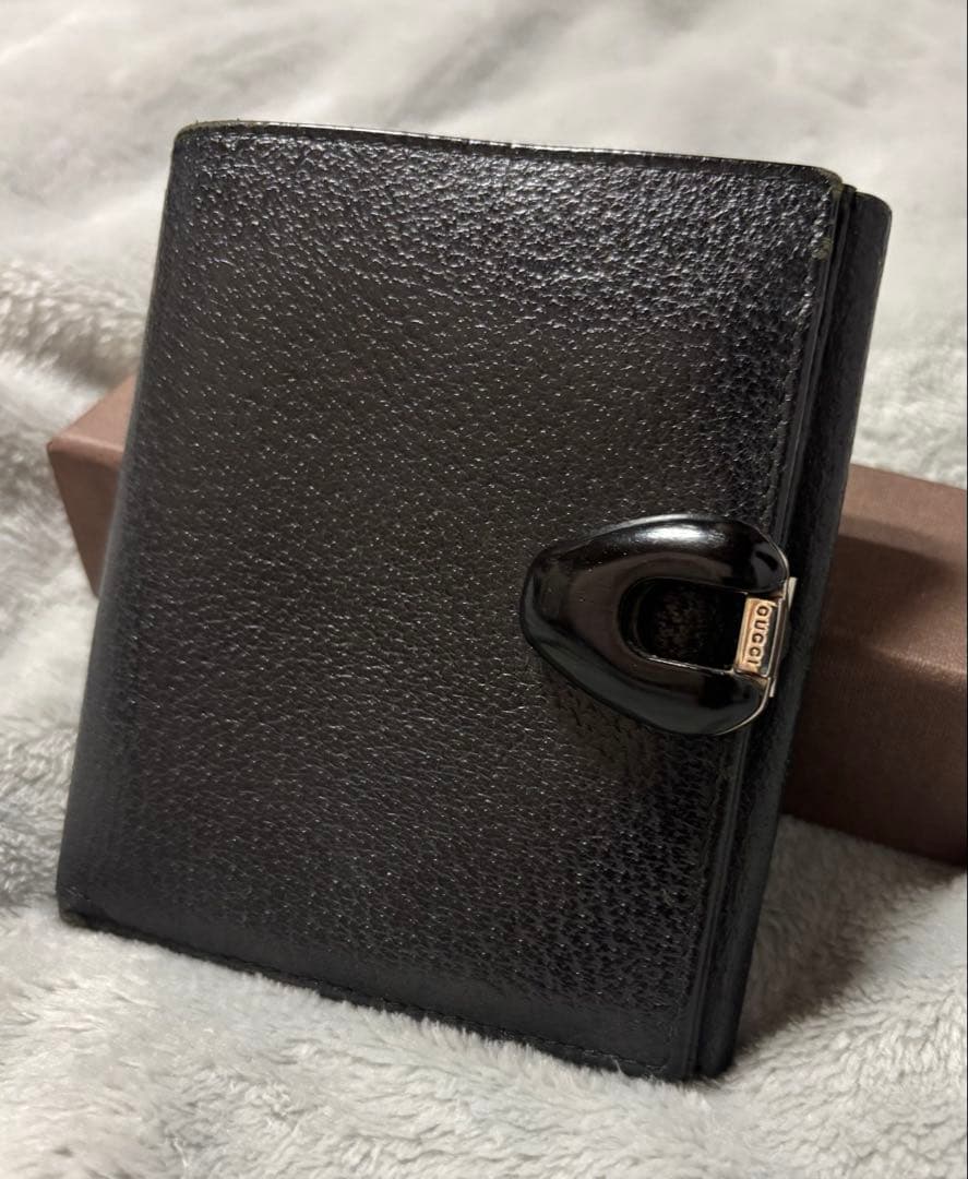 GUCCI 二つ折り財布 ブラック 美品 男女兼用 グッチ