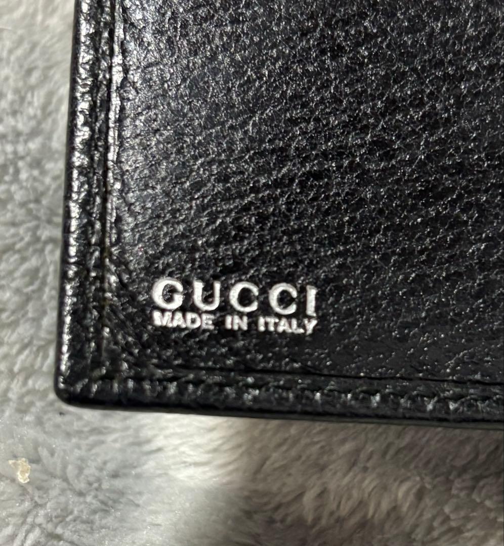 GUCCI 二つ折り財布 ブラック 美品 男女兼用 グッチ