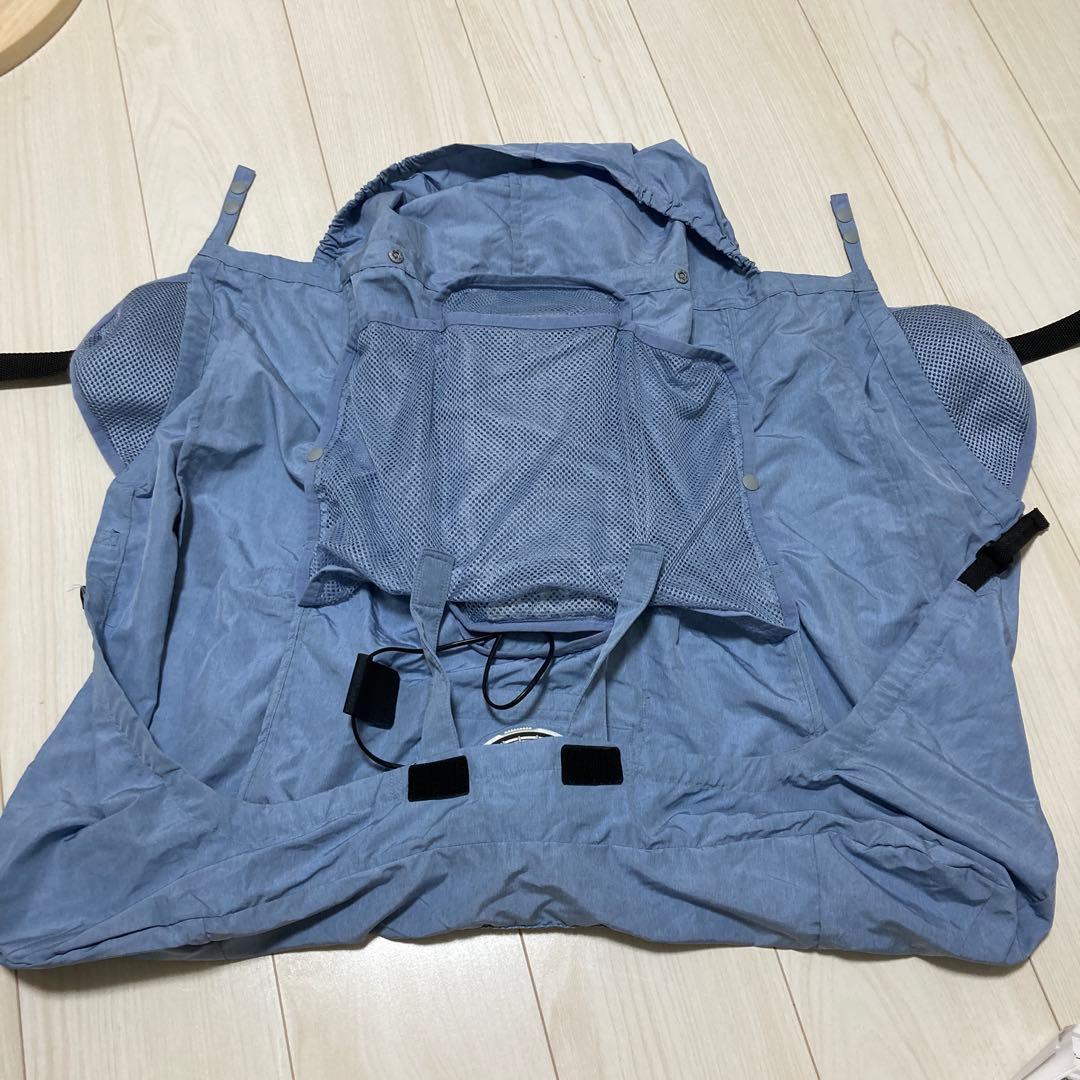 値下げ　BabyHopper 抱っこひもカバー 空調機能付き　BLUE