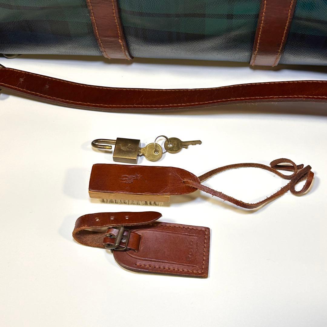 ✨美品✨ ラルフローレン 2WAY ボストンバッグ チェック 旅行 南京錠付き