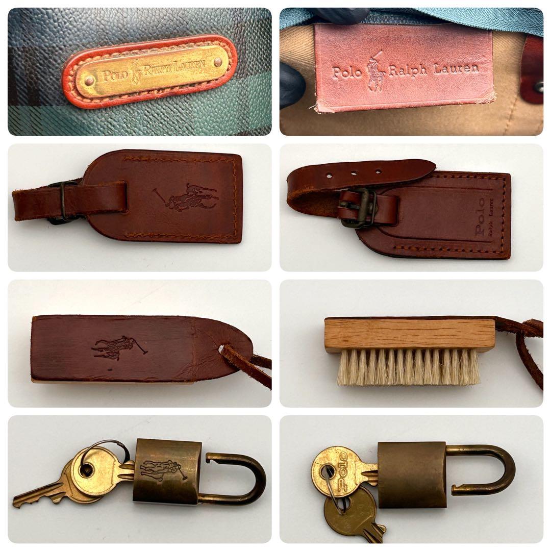 ✨美品✨ ラルフローレン 2WAY ボストンバッグ チェック 旅行 南京錠付き