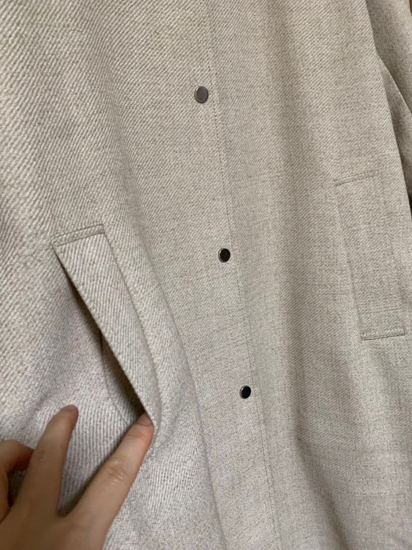 美品 UNITED ARROWS フェイクリネンノーカラーコート49,500円