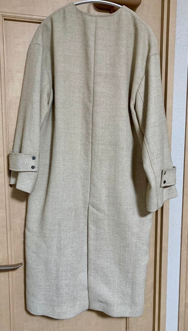 美品 UNITED ARROWS フェイクリネンノーカラーコート49,500円