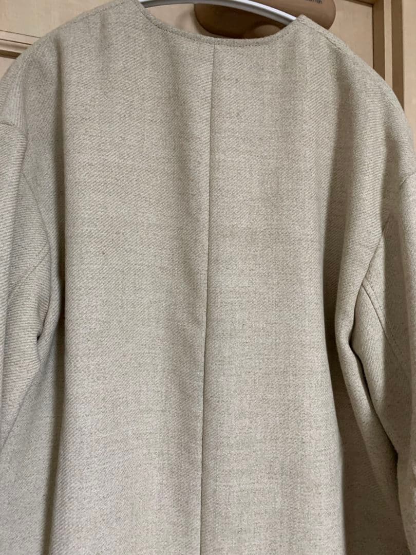 美品 UNITED ARROWS フェイクリネンノーカラーコート49,500円