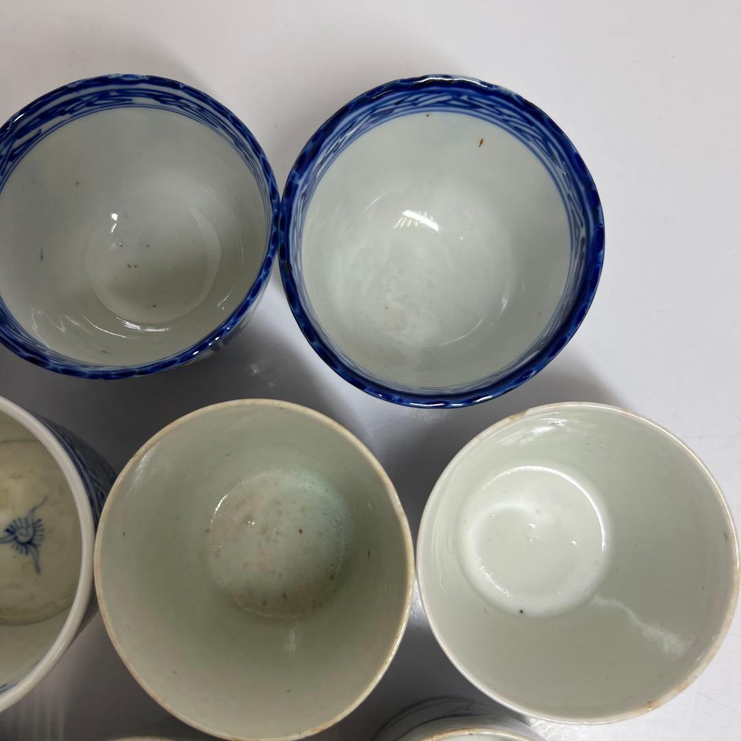 古伊万里 染付そば猪口 東岩7-1004①