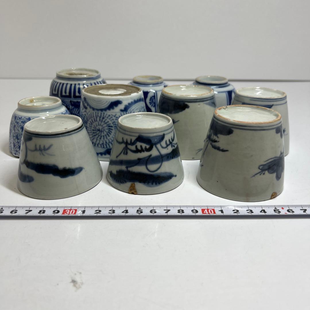 古伊万里 染付そば猪口 東岩7-1004①