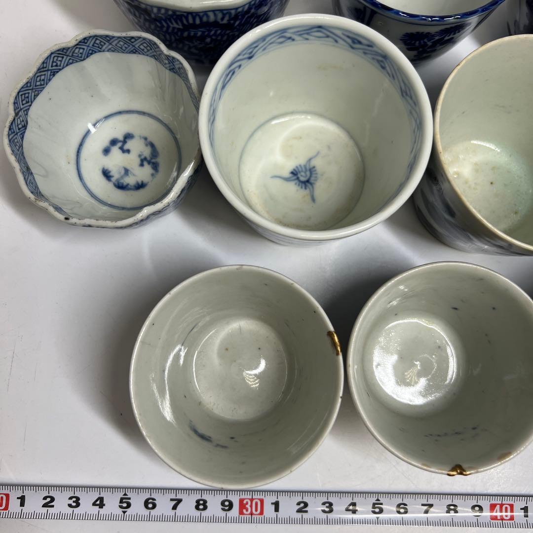 古伊万里 染付そば猪口 東岩7-1004①