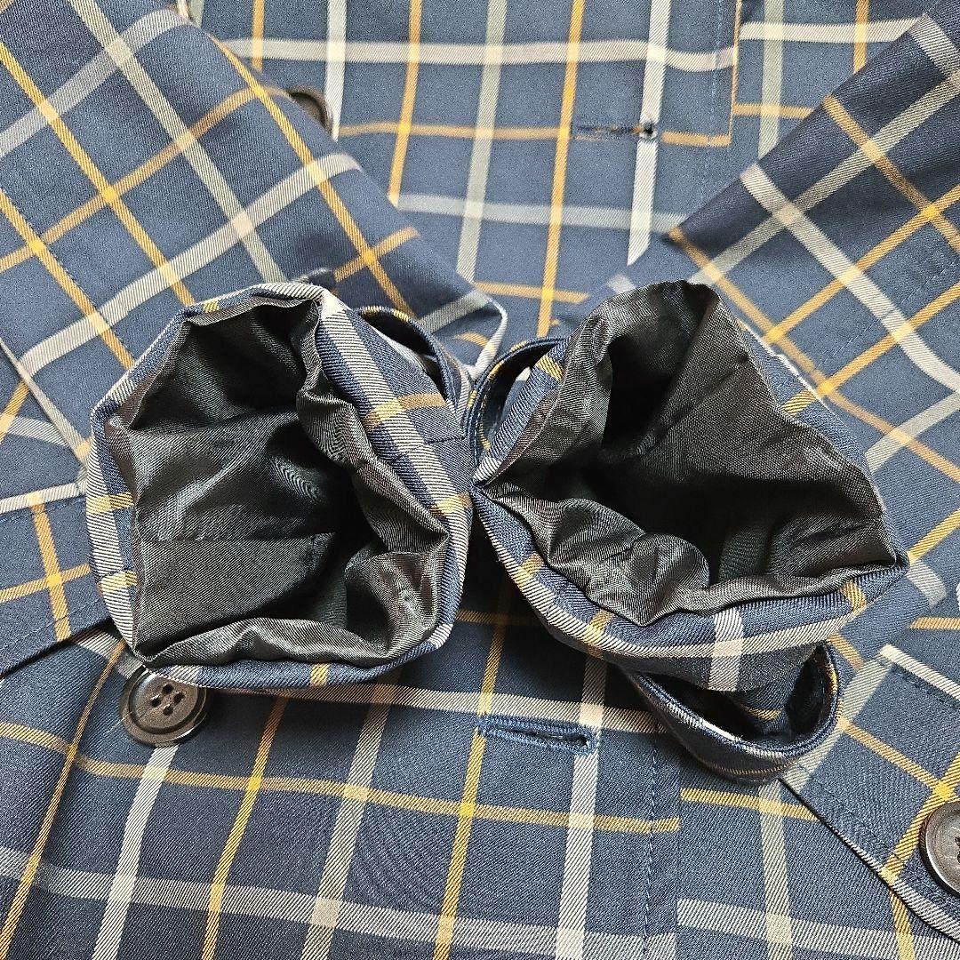 新品・未使用★COACHチェック柄トレンチコート　XS/M　ミディアム丈ベルト付
