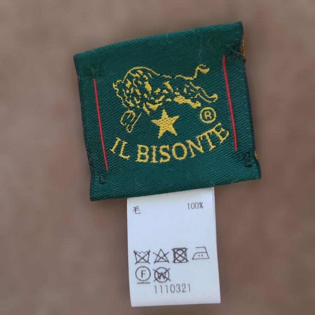 IL BISONTE ベージュ フリンジ マフラー