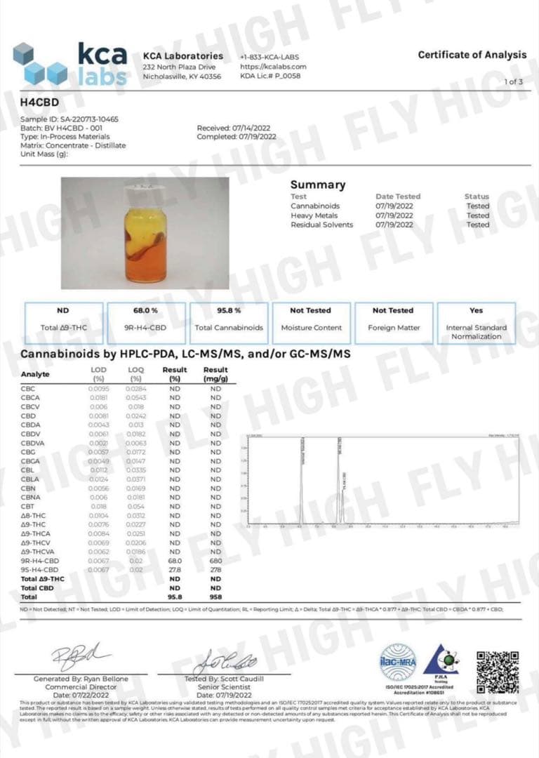 Δ9-H4CBH 原料 2ml 90.83% 新基準対応品