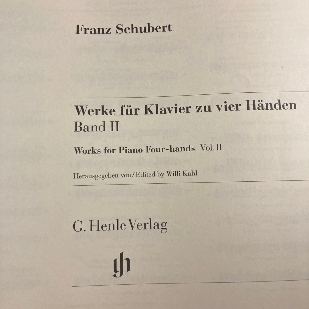 SCHUBERT/ 連弾作品集 第2巻 <原典版> HENLE