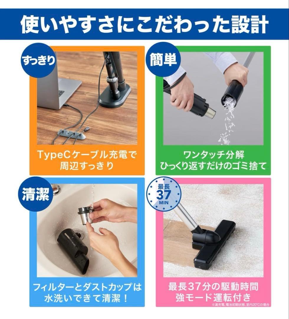 Haier JC-BSC4A スティッククリーナー 本体 ブラック