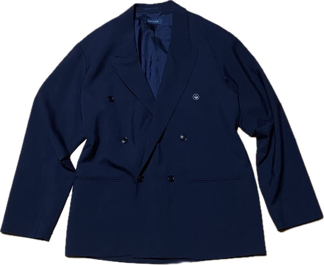 美品 NAUTICA リラックスウール ダブルブレステッドジャケット M