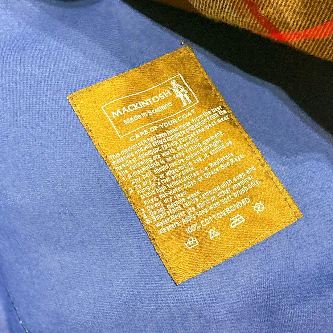 ほぼ未使用✨　マッキントッシュ　ロング　ステンカラー　コート　ゴム引　ネイビー
