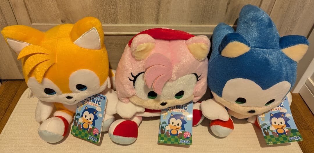 ソニック＆フレンズ　ぬいぐるみ　3体セット　ソニック　エミー　テイルス