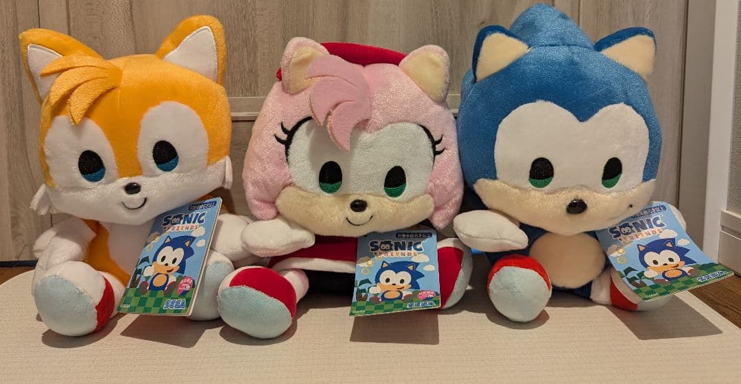ソニック＆フレンズ　ぬいぐるみ　3体セット　ソニック　エミー　テイルス