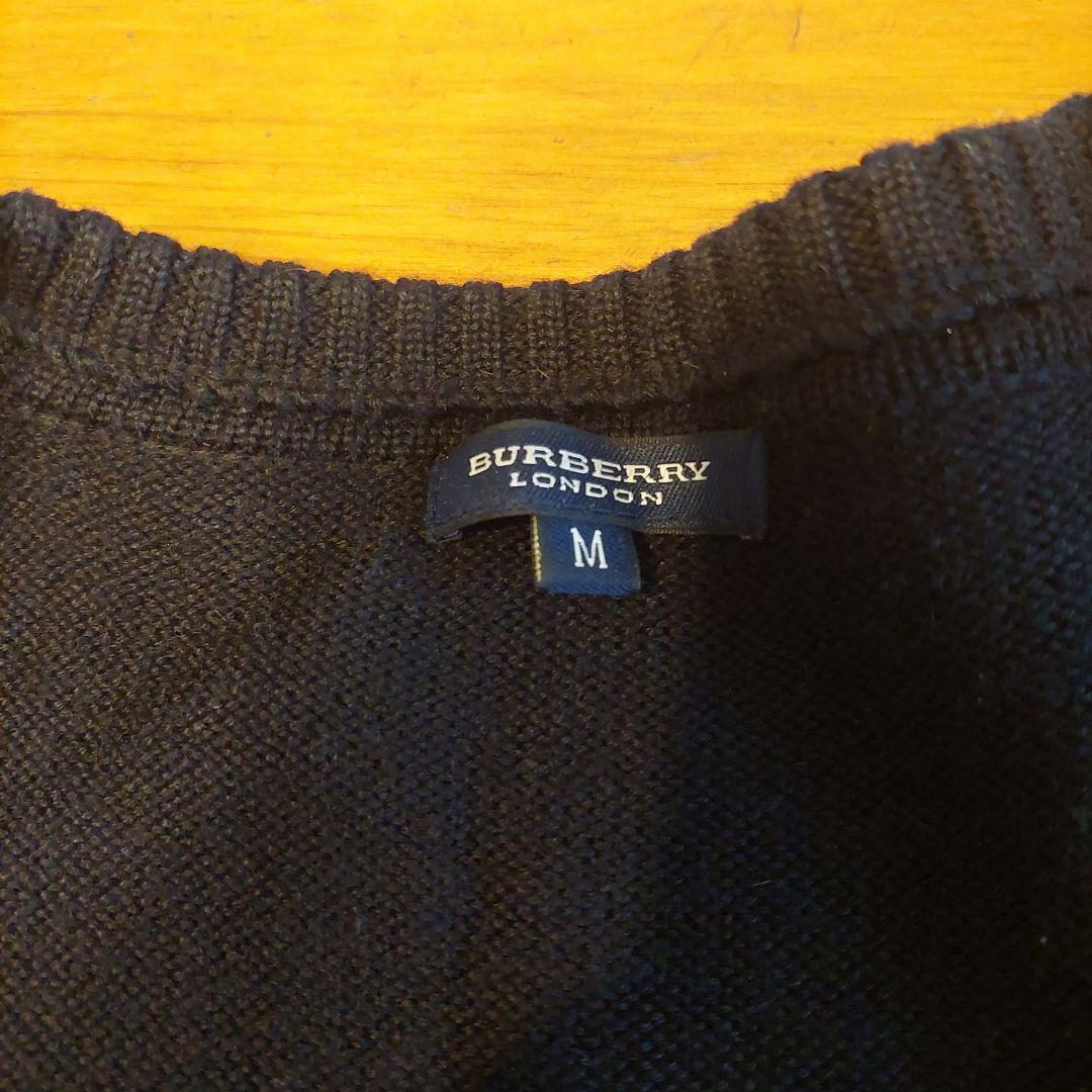 BURBERRY ブラック ジップアップカーディガン M
