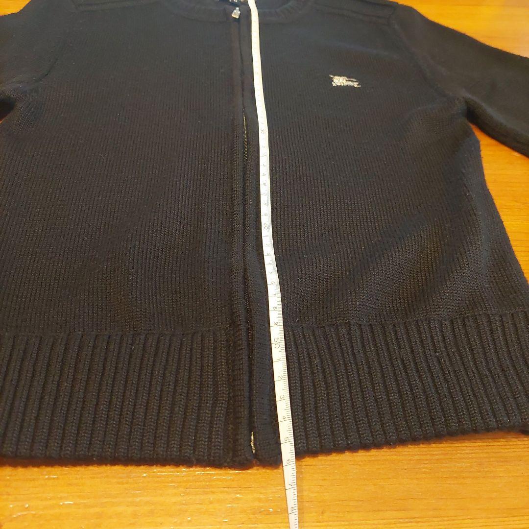BURBERRY ブラック ジップアップカーディガン M
