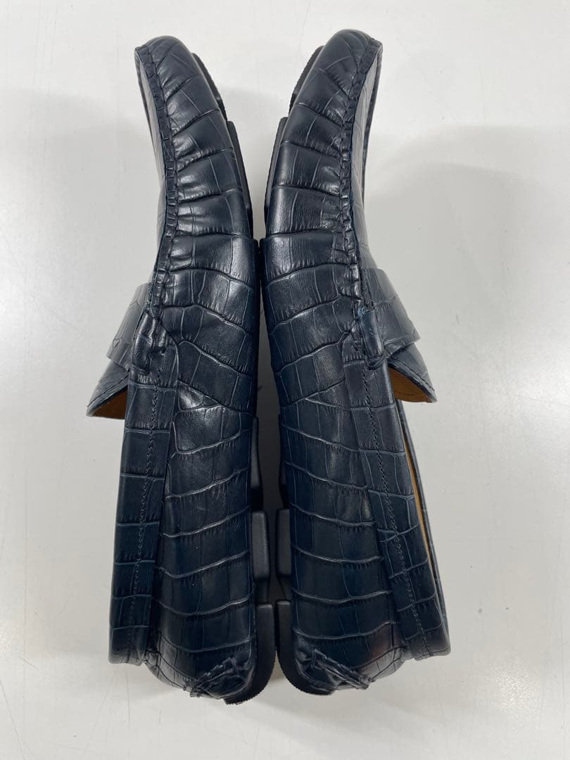 李*ル様 GIORGIO ARMANI 本革 クロコ型押し ブラック サイズ9