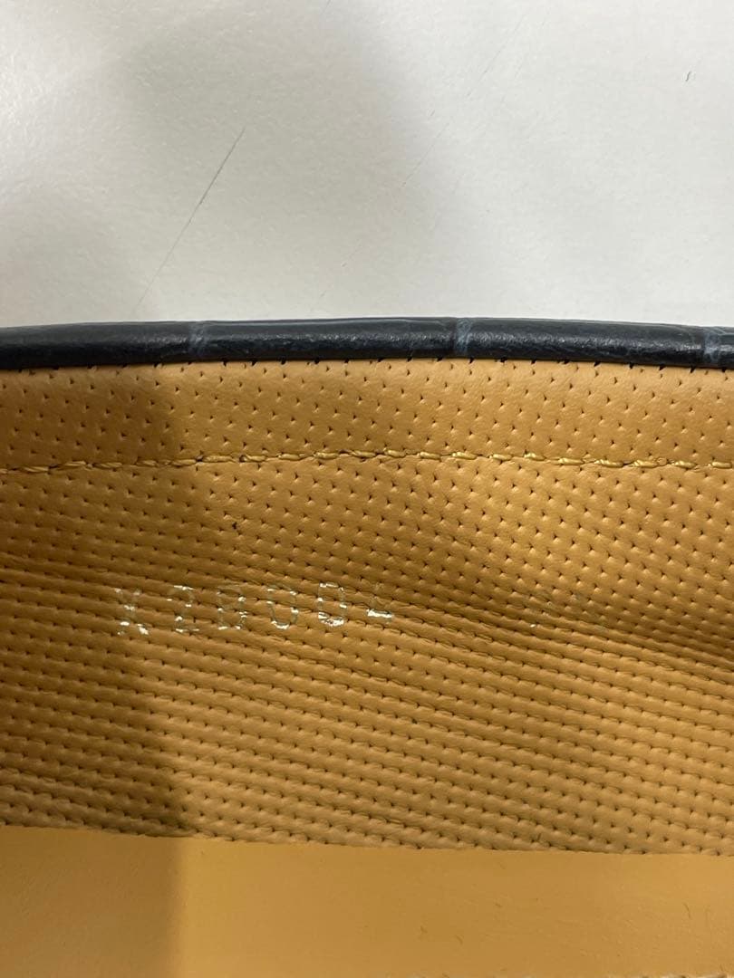 李*ル様 GIORGIO ARMANI 本革 クロコ型押し ブラック サイズ9