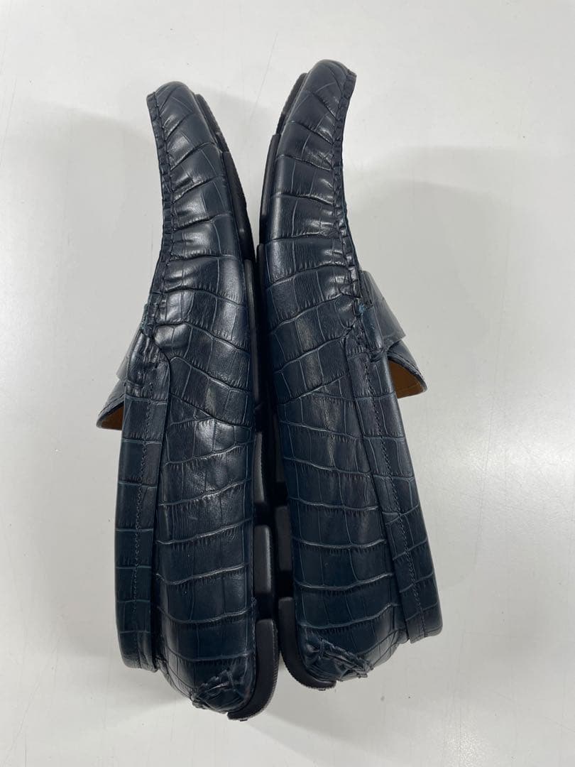 李*ル様 GIORGIO ARMANI 本革 クロコ型押し ブラック サイズ9