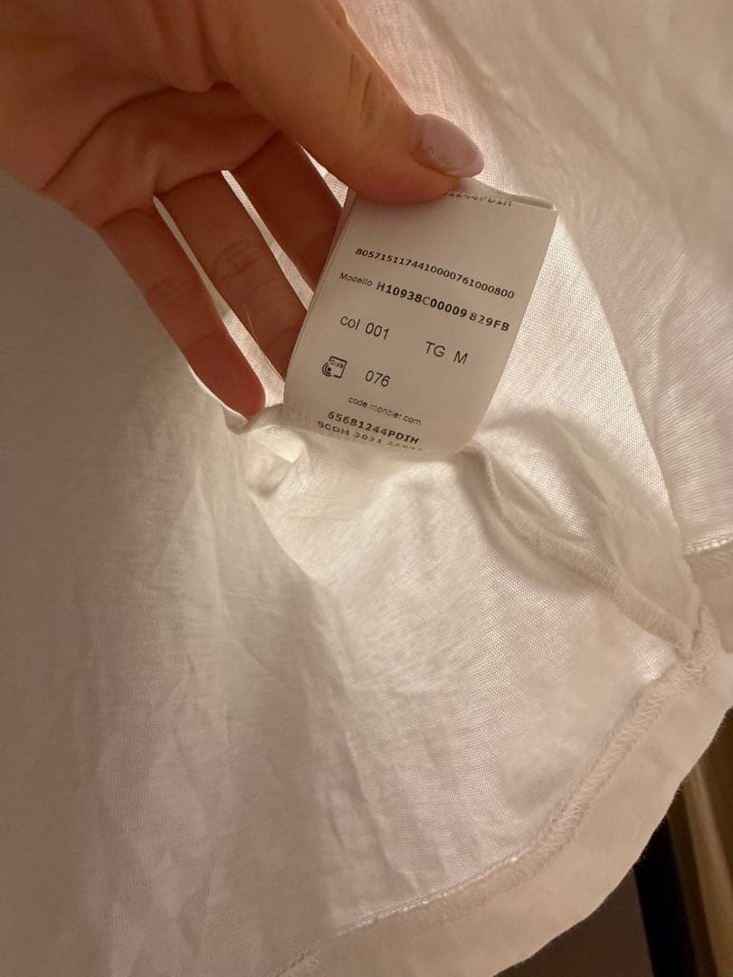 MONCLER ロゴ Tシャツ M ホワイト